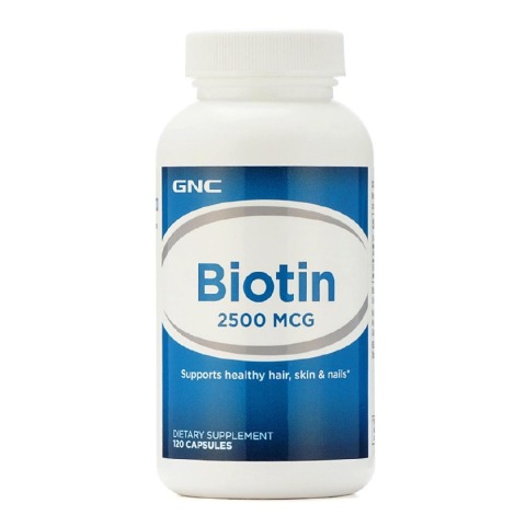 1 - GNC Biotin (2500mcg),  120 capsules  Unflavoured 