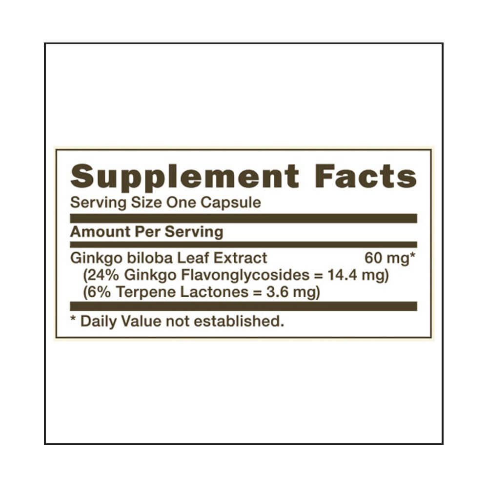 supplement - GNC Ginkgo Biloba (60mg),  100 capsules 