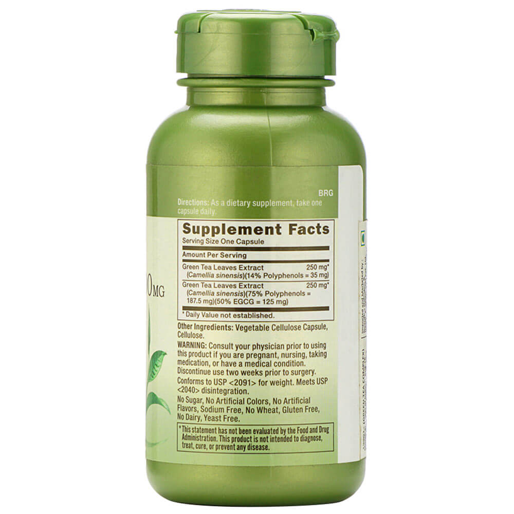 supplementinfo - GNC Green Tea,  100 capsules  Unflavoured 