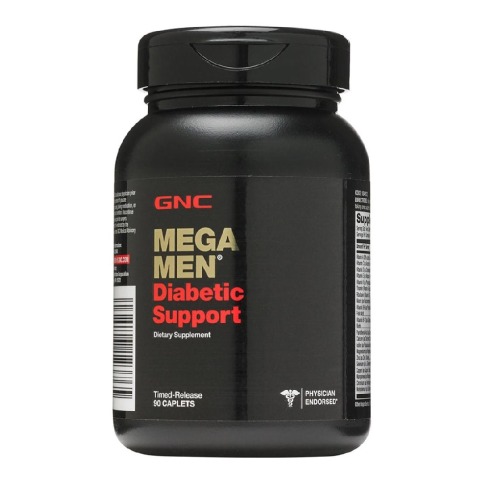 1 - GNC Mega Men Diabetic Support,  90 caplets 