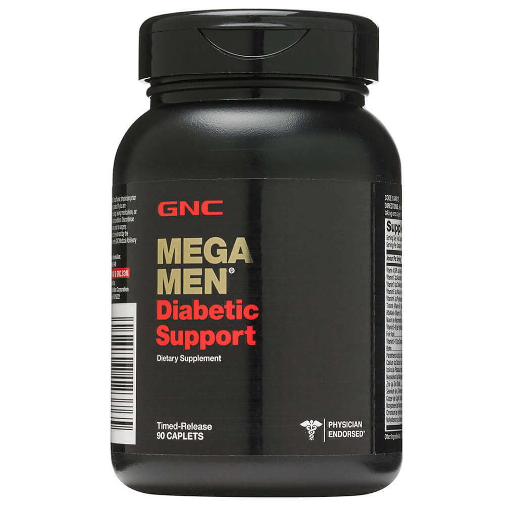 1 - GNC Mega Men Diabetic Support,  90 caplets 