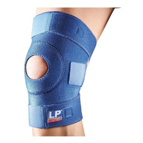 1 - LP Support Knee Support Open Patella (758), Blue Free Size