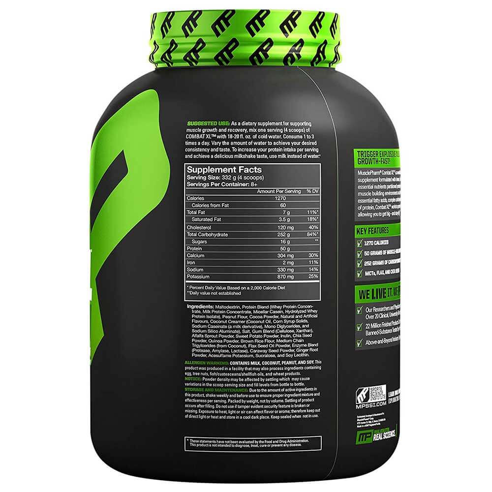 supplementinfo - MusclePharm Combat XL Mass Gainer,  6 lb  Chocolate Peanut Butter 