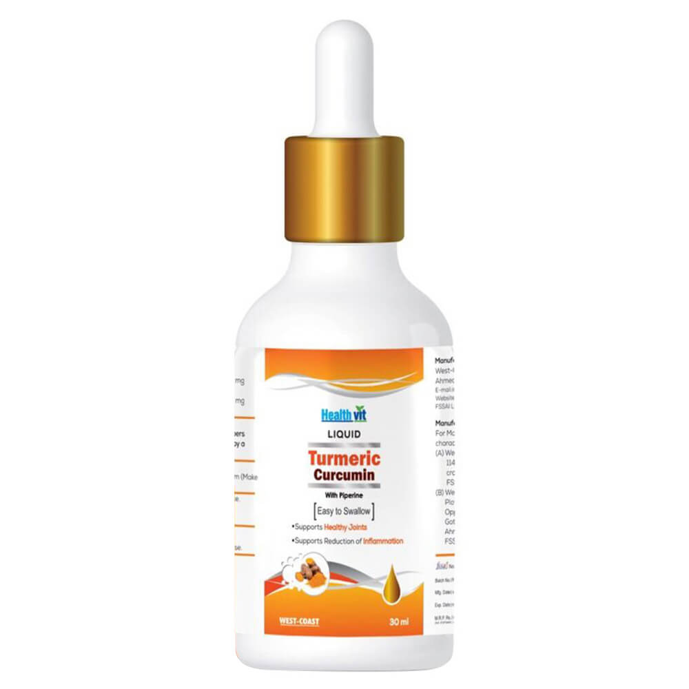 Healthvit Liquid Turmeric Curcumin,  30 ml 