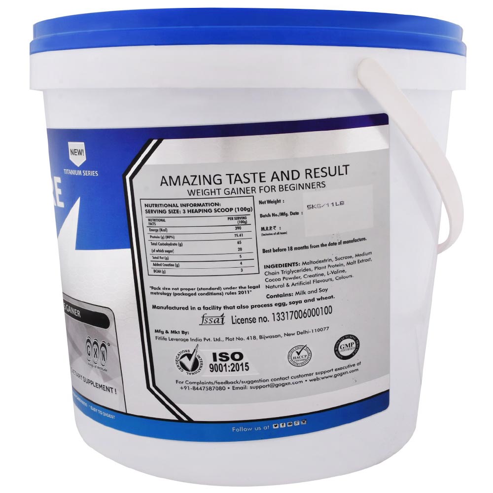 supplementinfo - GXN Hardcore Mass Gainer,  11 lb  Strawberry Creme 