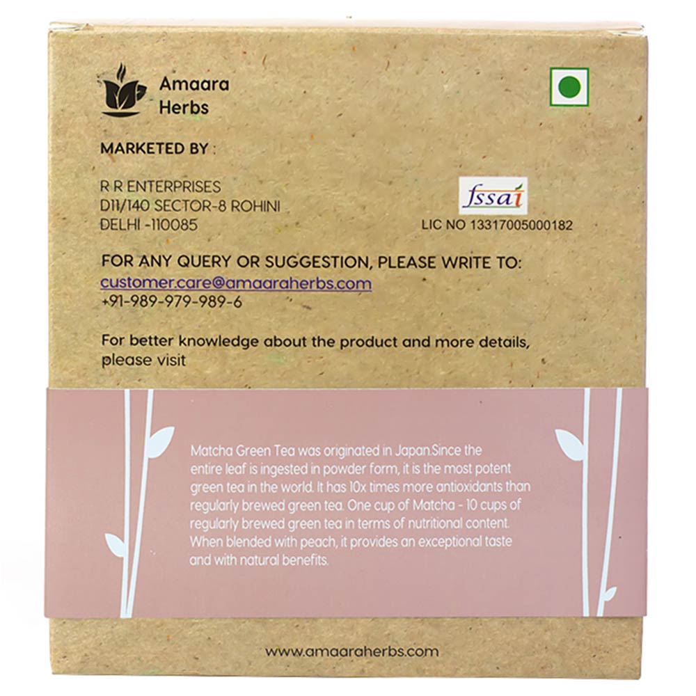back - Amaara Herbs Matcha Green Tea,  50 g  Vanilla 