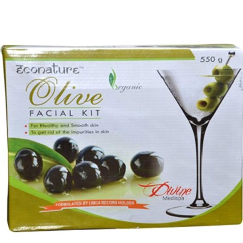 Econature Olive Facial Kit,  550 g  for All Skin Types 