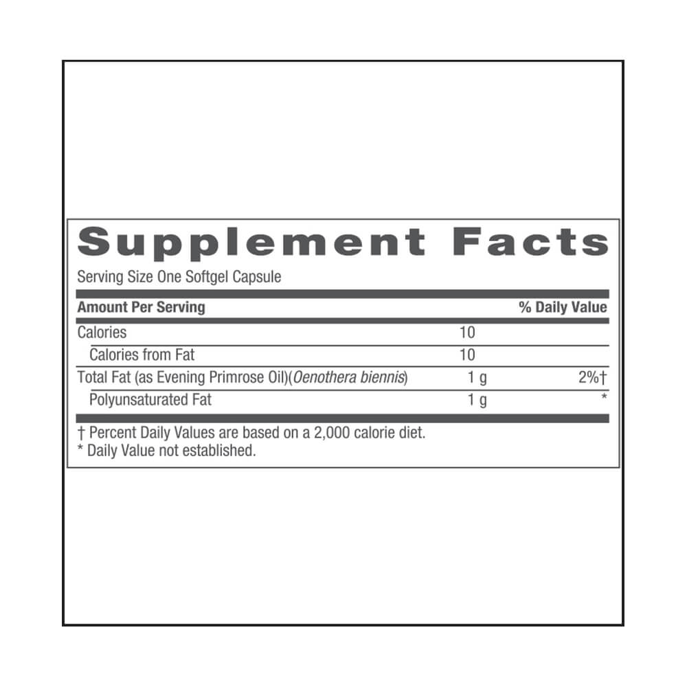 supplement - GNC Women's Evening Primrose Oil (500mg),  90 capsules  Unflavoured 
