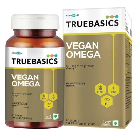 6 - TrueBasics Vegan Omega 870mg of Vegetarian Omega Fatty Acids OP, 90 softgels