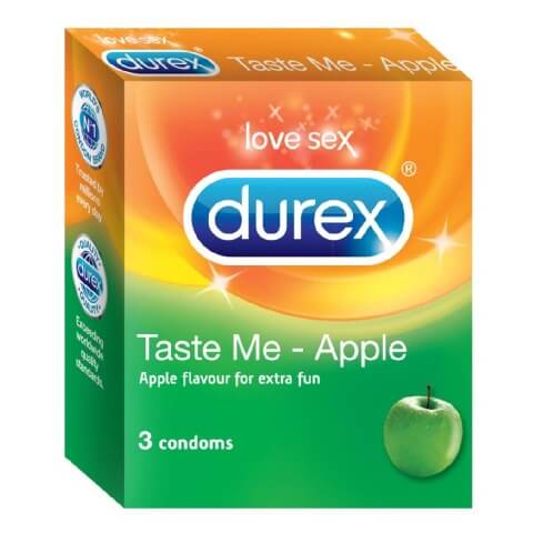 Durex Taste Me Condom,  Apple  3 Piece(s)/Pack 