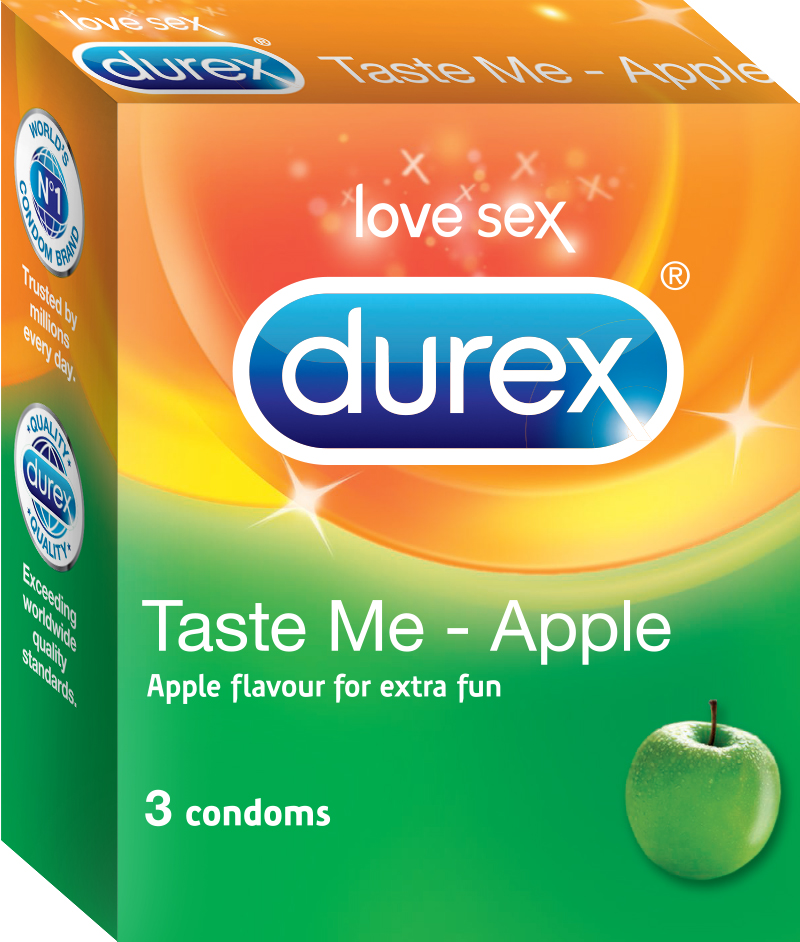 Durex Taste Me Condom,  Apple  3 Piece(s)/Pack 
