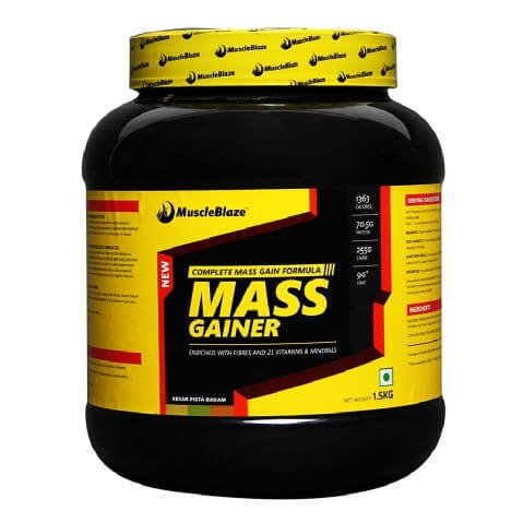 MuscleBlaze Mass Gainer, 3.3 lb Kesar Pista Badam