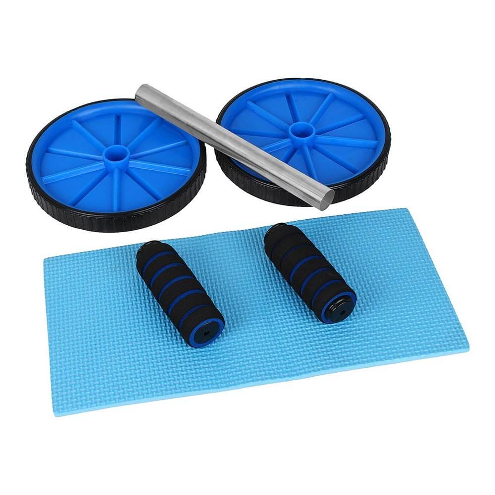 1 - Strauss Double Exercise Wheel,  Blue  560 g 