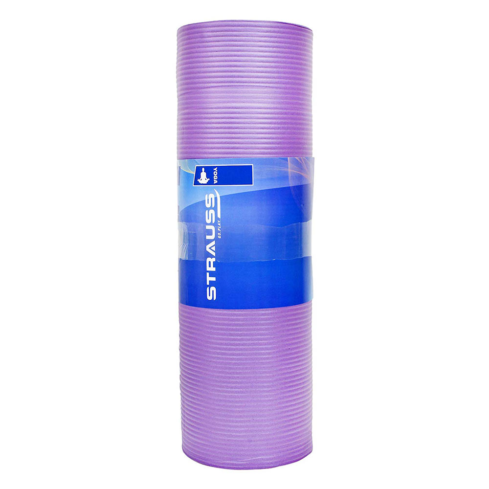 2 - Strauss NBR Yoga Mat,  (Floral) Purple  15 mm 