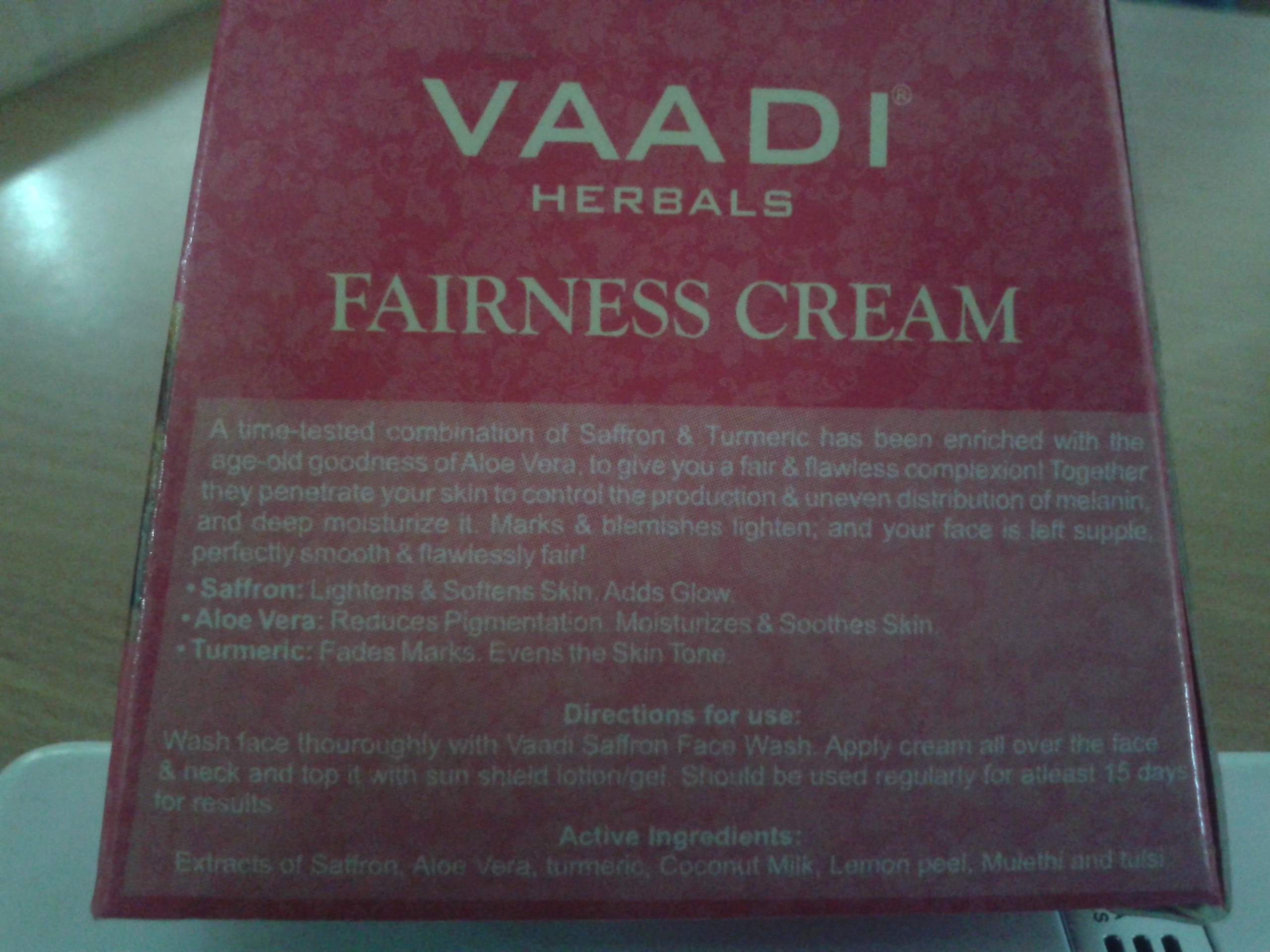 Vaadi Herbals Fairness Cream 5