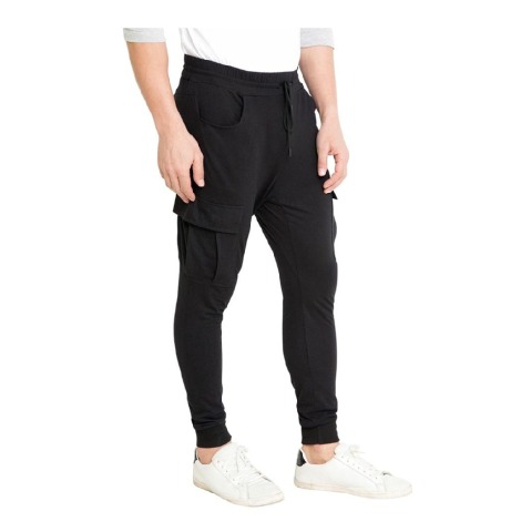 4 - Aesthetic Bodies Men's Side Pocket Jogger, Black Small