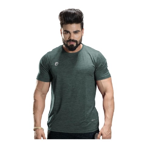 1 - Omtex Gym Polyester T Shirt TS1801,  Green  XL 