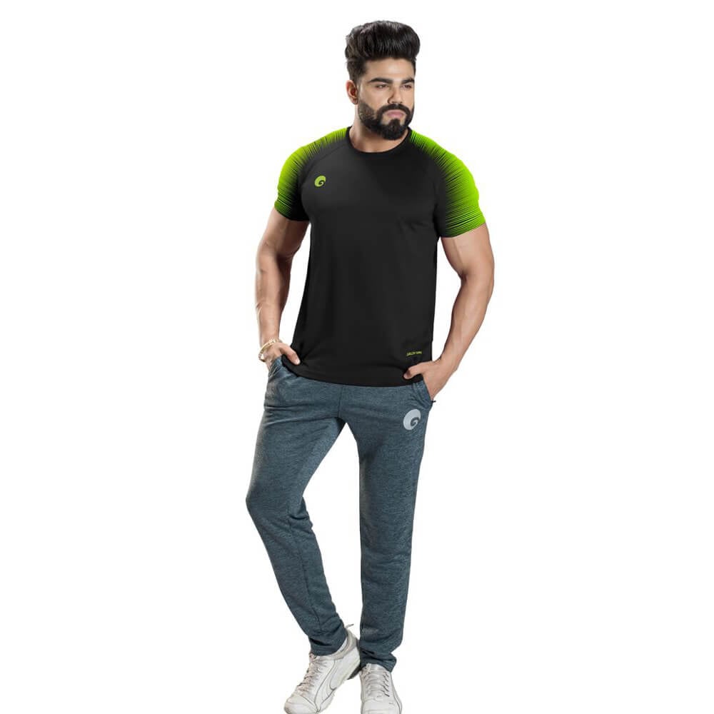 3 - Omtex Gym T Shirt Spider 007,  Black  XXL 