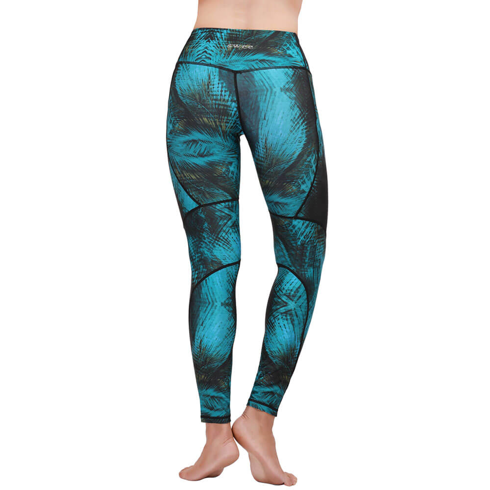 5 - Swee Women's Plain Leggings (SweeAth105),  Turquoise  XXL 