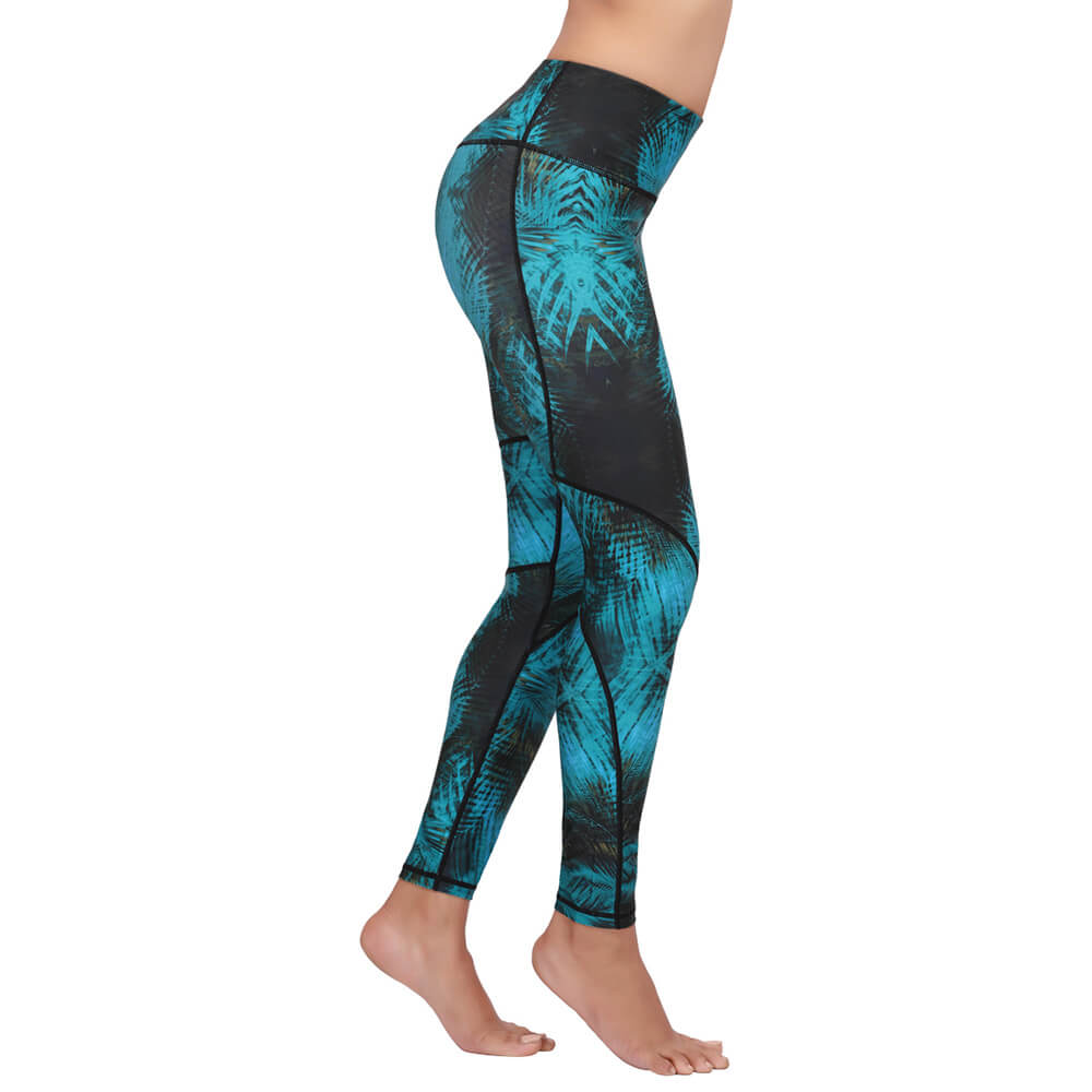 4 - Swee Women's Plain Leggings (SweeAth105),  Turquoise  XXL 