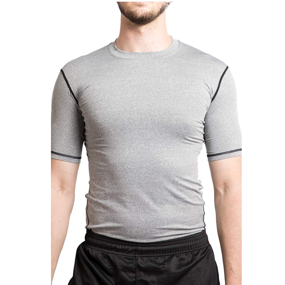 3 - Fitup Life Gym Wear Men Compression Half Sleeve,  Grey  Small 