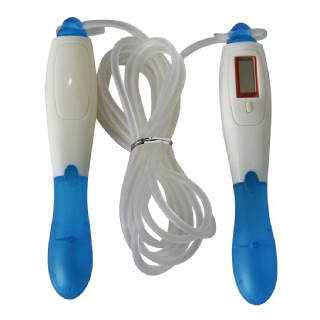 B Fit USA Digital Skipping Rope (3018), White & Blue Free Size