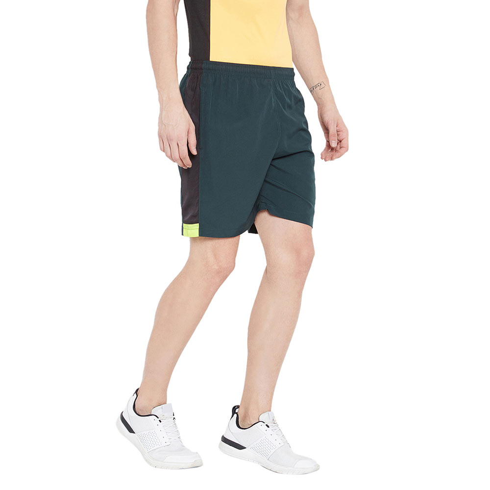 1 - Masch Mens Regular Fit Polyester Shorts (MSSH 0618 CS NEONHP BTLGRB),  Large  Bottle Green 