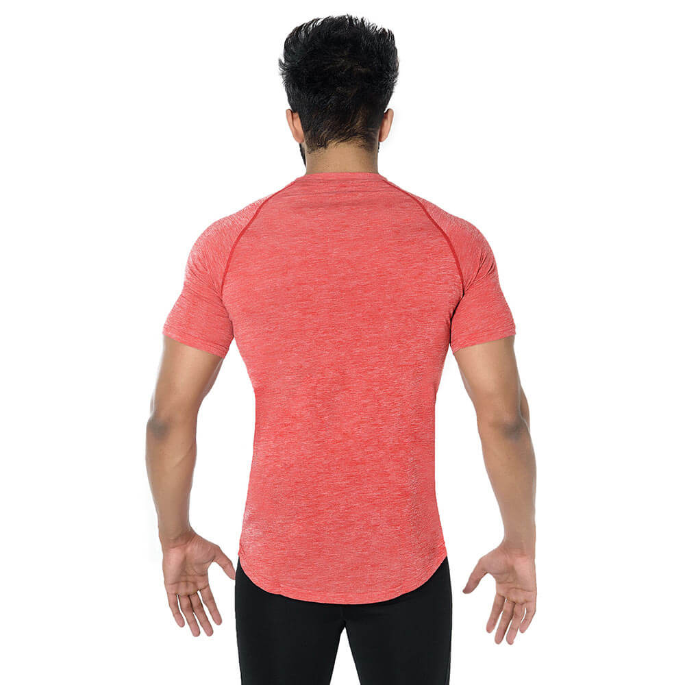 2 - Decisive Fintess Wrangler Half Sleeve Gym T Shirt,  Red  XL 