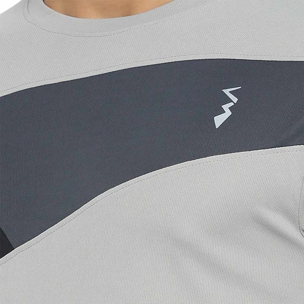 4 - Campus Sutra Solid Men Round or Crew Half Sleeve T Shirt,  Grey  Medium 