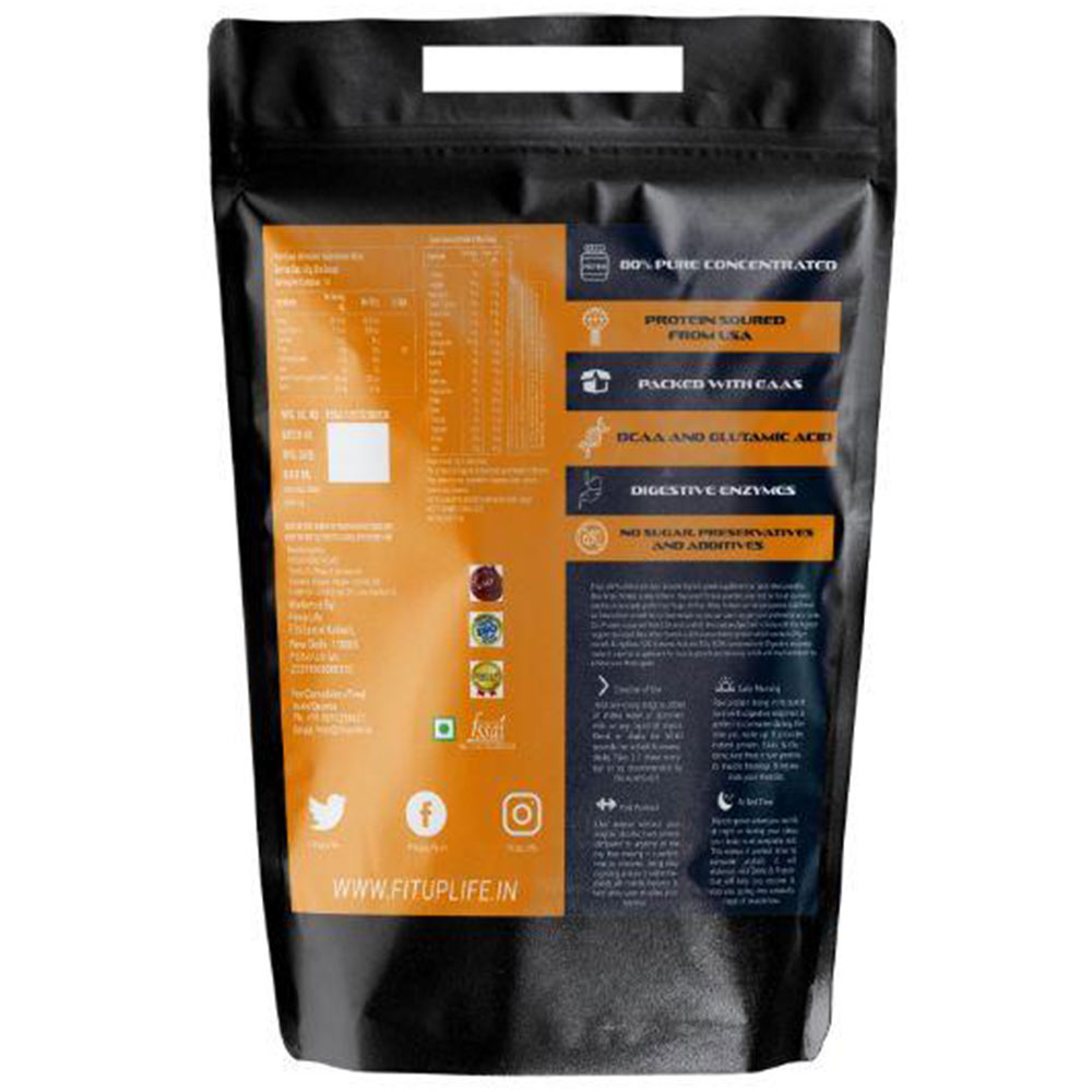 back - Fitup Life Raw Protein,  2.2 lb  Unflavoured 