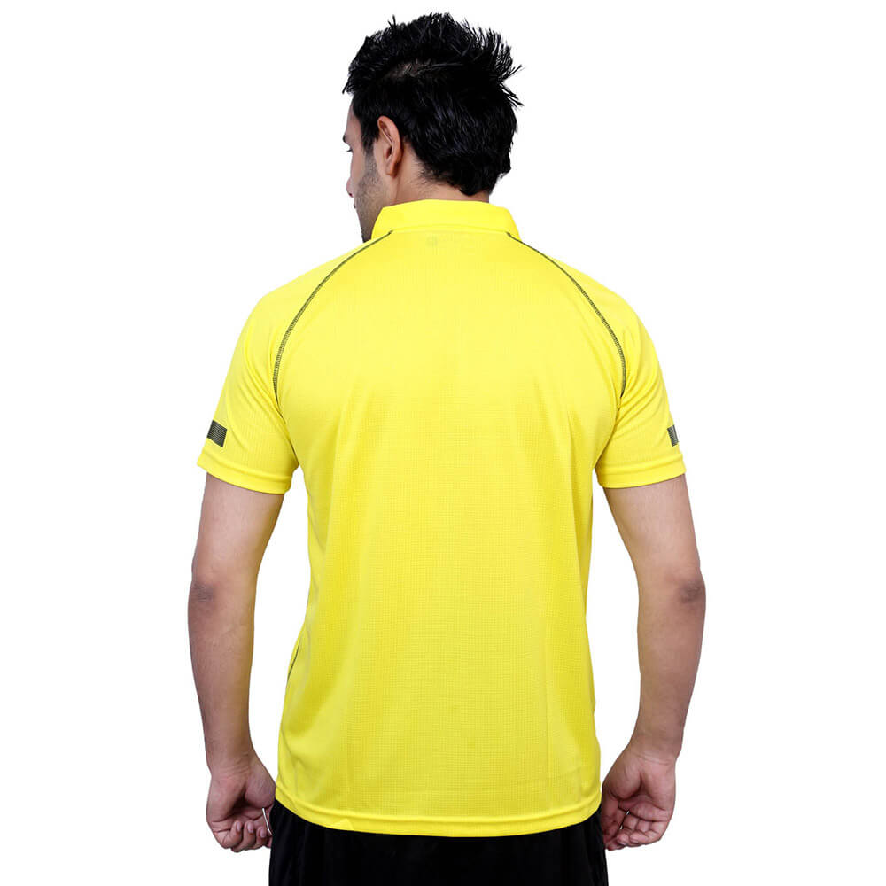 3 - Vector X Men's Polo Neck T Shirt (VTD 550),  Yellow  Medium 