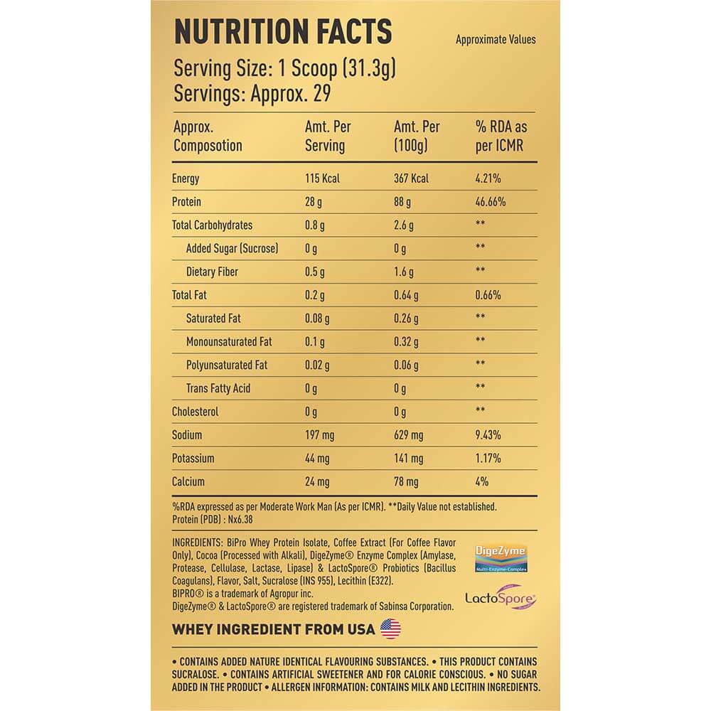 supplement - Vigour Fuel Iso Zero Whey Protein Isolate,  2 lb  Cafe Mocha 