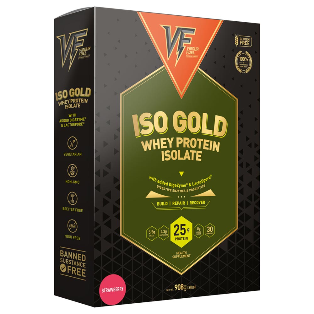 1 - Vigour Fuel Iso Gold Whey Protein Isolate,  2 lb  Strawberry 