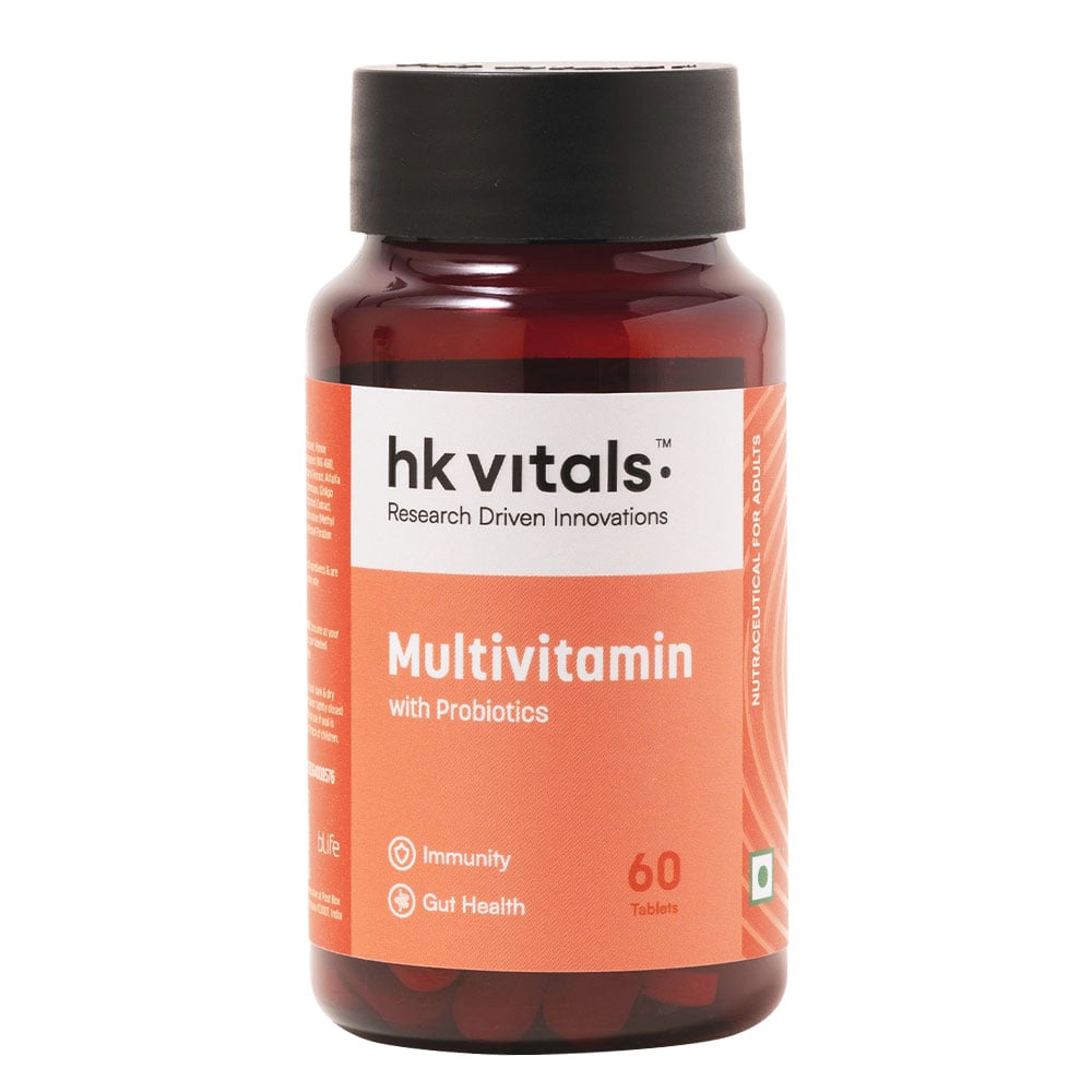 2 - HK Vitals Multivitamin with Probiotics by HealthKart,  60 tablet(s)  Unflavoured
