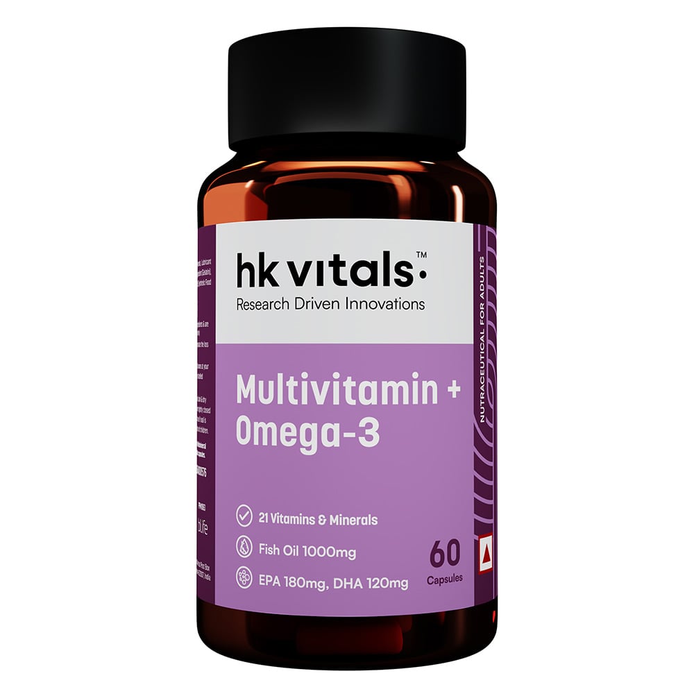 1 - HK Vitals Multivitamin + Omega-3,  60 softgels  Unflavoured 