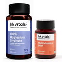 100% Magnesium Glycinate 120 Tabs and Multivitamin+ Men 30 Tabs Combo