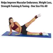 3 - Fitsy Ankle Weights,  Red & Black  1 kg 