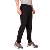 2 - Fitinc N S Polycotton Dryfit Casual Trackpant with Both Side Safety Zipper Pocket,  Black  XXL 
