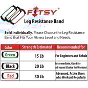 2 - Fitsy Leg Resistance Band Ring,  Black  Free Size 