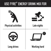 2 - Fyre Energy Drink Mix,  15 sachets/pack  Orange 