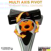 3 - Spruce Shave Club Streak6 Pivot Shaving Razor 6 Blade (Diamond and Titanium Coated Blades)