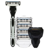 1 - Spruce Shave Club 3X Shaving Razor Kit (Razor + 4 Cartridges + Razor Cover)