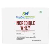 product - Steadfast Nutrition Incredible Whey,  30 sachets/pack  Chocolate 