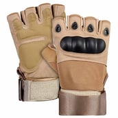 Fitsy Gym Gloves with Wrist Wrap for Workouts,  Brown  Medium 