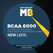 CapSticker - MuscleBlaze BCAA 6000,  0.88 lb  50 Servings  Pineapple 