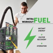 IntraWorkout - MuscleBlaze BCAA Pro, 21 sachets/pack 21 Servings Watermelon Fruit Splash & Green Apple