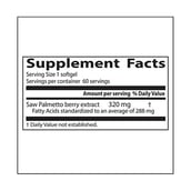 supplement - Doctor's Best Saw Palmetto Standardized Extract (320mg), 60 softgels
