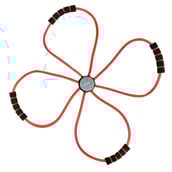 2 - Strauss Yoga Resistance Band, Red and Black Free Size