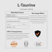 supplement - MyFitFuel L Taurine 500 mg,  120 capsules  Unflavoured 