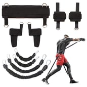 B Fit USA Leg Strength and Agility Training Strap System Strength Training Rope AB3316-Kit, Black Free Size